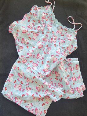 RARE Near-Vintage 2013 Hello Kitty Blue Cami & Pants Pajama Set XL Flawless